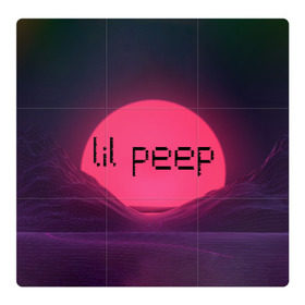 Магнитный плакат 3Х3 с принтом lil peep(Black Logo) , Полимерный материал с магнитным слоем | 9 деталей размером 9*9 см | cry baby | lil peep | logo | rap | заход солнца | знаменитости. эмо | известный исполнитель | неон | пип | редактируемое лого | реп | розоватый оттенок | рок | рэп | яркий фон