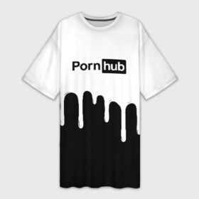 Платье-футболка 3D с принтом PornHub ,  |  | brazzers | pron | бразерс | браззерс | любовь | сайт | сэкс
