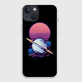 Чехол для iPhone 13 с принтом Retro Planet ,  |  | 80 | cyber | earth | game | hotline | maiami | music | outrun | planet | retro | retrowave | space | synth | synthwave | земля | игра | кибер | космос | планета | планеты | ретро