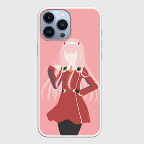 Чехол для iPhone 13 Pro Max с принтом ноль два минимал ,  |  | Тематика изображения на принте: 02 | anime | darling in the franxx | hiro | manga | zero two | аниме | ахегао | любимый во франксе | манга | милый во франксе | ноль два | хиро