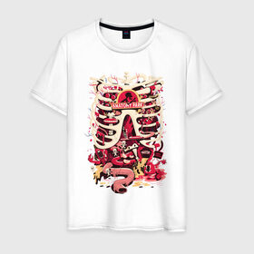 Мужская футболка хлопок с принтом Anatomy park , 100% хлопок | прямой крой, круглый вырез горловины, длина до линии бедер, слегка спущенное плечо. | anatomy park | vdgerir | скелет