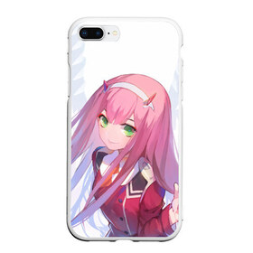 Чехол для iPhone 7Plus/8 Plus матовый с принтом Darling In The Franxx , Силикон | Область печати: задняя сторона чехла, без боковых панелей | 02 | anime | darling in the franxx | hiro | manga | zero two | аниме | ахегао | любимый во франксе | манга | милый во франксе | ноль два | хиро