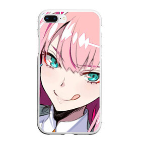 Чехол для iPhone 7Plus/8 Plus матовый с принтом Darling In The Franxx , Силикон | Область печати: задняя сторона чехла, без боковых панелей | 02 | anime | darling in the franxx | hiro | manga | zero two | аниме | ахегао | любимый во франксе | манга | милый во франксе | ноль два | хиро