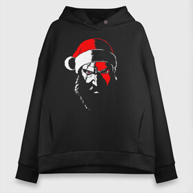 Женское худи Oversize хлопок с принтом Santa Kratos , френч-терри — 70% хлопок, 30% полиэстер. Мягкий теплый начес внутри —100% хлопок | боковые карманы, эластичные манжеты и нижняя кромка, капюшон на магнитной кнопке | 20 | 2020 | christmas | claus | god | kratos | merry | new | of | santa | war | year | бог | войны | год | дед | клаус | кратос | мороз | новый | новый год | праздник | рождество | санта | хипстер