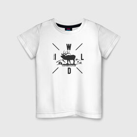 Детская футболка хлопок с принтом Wild Northen Nature , 100% хлопок | круглый вырез горловины, полуприлегающий силуэт, длина до линии бедер | альпинизм | горы | дикие животные | камчатка | кемпинг | крайний север | олень | природа | север | северный олень | туризм