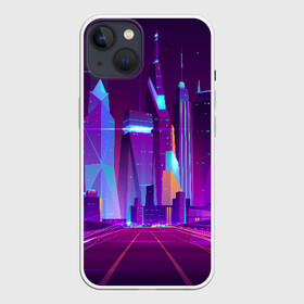 Чехол для iPhone 13 с принтом НЕОНОВЫЙ ГОРОД ,  |  | galaxy | geometry | hotline miami | neon | new retro wave | outrun | outrun electro | retro | retrowave | space | synth | synthwave | геометрия | космос | неон | ретро | фигуры | хотлайн майами