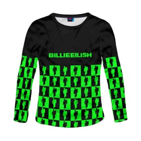 Женский лонгслив 3D с принтом BILLIE EILISH , 100% полиэстер | длинные рукава, круглый вырез горловины, полуприлегающий силуэт | be | billie | billie eilish | blohsh | ghoul | билли | билли айлиш