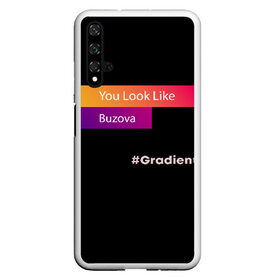 Чехол для Honor 20 с принтом gradient buzova , Силикон | Область печати: задняя сторона чехла, без боковых панелей | Тематика изображения на принте: buzova | face | faces | funny | gradient | instagaram | network | neural | neural network | бузова | инстаграм | лица | нейросеть | прикол | приложение