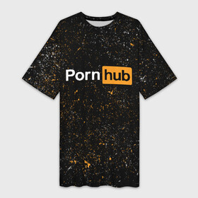 Платье-футболка 3D с принтом PornHub ,  |  | hub | хаб