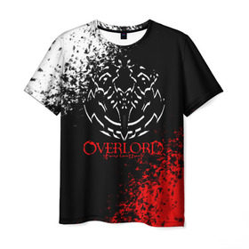 Мужская футболка 3D с принтом Overlord , 100% полиэфир | прямой крой, круглый вырез горловины, длина до линии бедер | overlord | аниме | гранж | лого | логотип | оверлорд | сериал | текстура