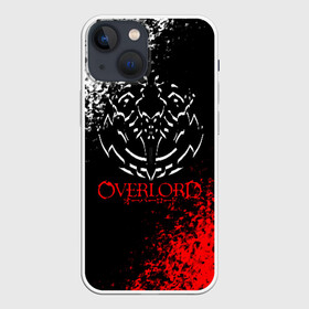 Чехол для iPhone 13 mini с принтом Оверлорд лого краснобелый ,  |  | overlord | аниме | гранж | лого | логотип | оверлорд | сериал | текстура