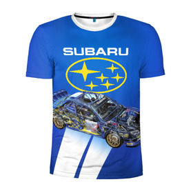 Мужская футболка 3D спортивная с принтом Subaru , 100% полиэстер с улучшенными характеристиками | приталенный силуэт, круглая горловина, широкие плечи, сужается к линии бедра | sti | subaru | subaru impreza | subaru impreza wrx sti | subaru sti | субару | субару импреза