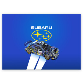 Поздравительная открытка с принтом Subaru , 100% бумага | плотность бумаги 280 г/м2, матовая, на обратной стороне линовка и место для марки
 | sti | subaru | subaru impreza | subaru impreza wrx sti | subaru sti | субару | субару импреза