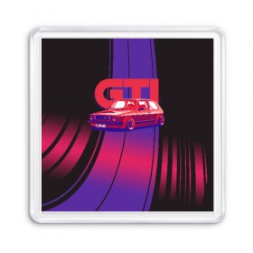 Магнит 55*55 с принтом Golf GTI , Пластик | Размер: 65*65 мм; Размер печати: 55*55 мм | Тематика изображения на принте: golf | golf gti | volkswagen | вольксваген | фолькс ваген | фольксваген