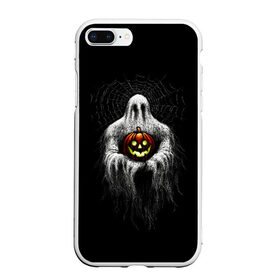 Чехол для iPhone 7Plus/8 Plus матовый с принтом Halloween , Силикон | Область печати: задняя сторона чехла, без боковых панелей | Тематика изображения на принте: 19 | 2019 | cat | ghost | halloween | ведьма | динозавр | кости | кошка | ночь | паук | приведение | призрак | скелет | тыква | тьма | ужас | хелловин | хеллоувин | хэллоуин | череп