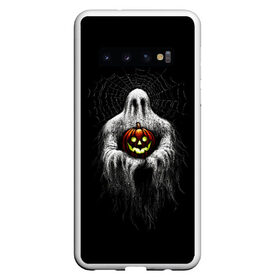 Чехол для Samsung Galaxy S10 с принтом Halloween , Силикон | Область печати: задняя сторона чехла, без боковых панелей | Тематика изображения на принте: 19 | 2019 | cat | ghost | halloween | ведьма | динозавр | кости | кошка | ночь | паук | приведение | призрак | скелет | тыква | тьма | ужас | хелловин | хеллоувин | хэллоуин | череп