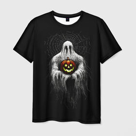 Мужская футболка 3D с принтом Halloween , 100% полиэфир | прямой крой, круглый вырез горловины, длина до линии бедер | 19 | 2019 | cat | ghost | halloween | ведьма | динозавр | кости | кошка | ночь | паук | приведение | призрак | скелет | тыква | тьма | ужас | хелловин | хеллоувин | хэллоуин | череп