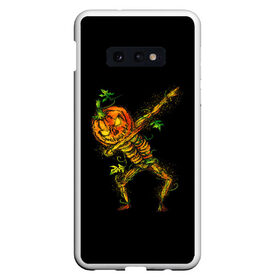 Чехол для Samsung S10E с принтом Dabbing Pumpkin , Силикон | Область печати: задняя сторона чехла, без боковых панелей | Тематика изображения на принте: 19 | 2019 | cat | ghost | halloween | ведьма | динозавр | кости | кошка | ночь | паук | приведение | призрак | скелет | тыква | тьма | ужас | хелловин | хеллоувин | хэллоуин | череп