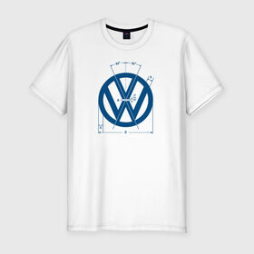 Мужская футболка премиум с принтом Volkswagen , 92% хлопок, 8% лайкра | приталенный силуэт, круглый вырез ворота, длина до линии бедра, короткий рукав | Тематика изображения на принте: golf | golf gti | volkswagen | вольксваген | фолькс ваген | фольксваген
