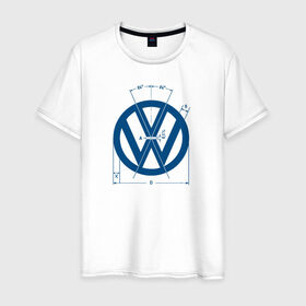 Мужская футболка хлопок с принтом Volkswagen , 100% хлопок | прямой крой, круглый вырез горловины, длина до линии бедер, слегка спущенное плечо. | golf | golf gti | volkswagen | вольксваген | фолькс ваген | фольксваген
