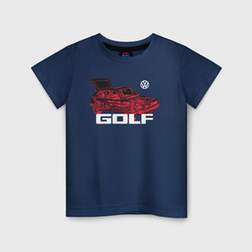 Детская футболка хлопок с принтом Golf , 100% хлопок | круглый вырез горловины, полуприлегающий силуэт, длина до линии бедер | golf | golf gti | volkswagen | вольксваген | фолькс ваген | фольксваген