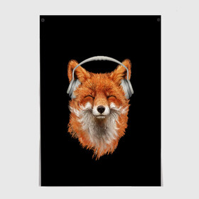 Постер с принтом Лиса в наушниках , 100% бумага
 | бумага, плотность 150 мг. Матовая, но за счет высокого коэффициента гладкости имеет небольшой блеск и дает на свету блики, но в отличии от глянцевой бумаги не покрыта лаком | Тематика изображения на принте: 20 | 2020 | 2k20 | 2к20 | animal | animals | forest | fox | headphones | music | new year | redhead | smile | животное | животные | зима | лес | лис | лиса | лисица | музыка | наушники | новый год | рыжая | смайл | улыбка | фыр