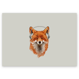 Поздравительная открытка с принтом Лиса в наушниках , 100% бумага | плотность бумаги 280 г/м2, матовая, на обратной стороне линовка и место для марки
 | 20 | 2020 | 2k20 | 2к20 | animal | animals | forest | fox | headphones | music | new year | redhead | smile | животное | животные | зима | лес | лис | лиса | лисица | музыка | наушники | новый год | рыжая | смайл | улыбка | фыр