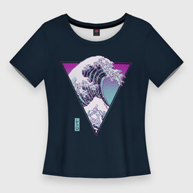 Женская футболка 3D Slim с принтом Великая Ретро Волна ,  |  | 80 | cyber | game | hotline | hotlinemiami | maiami | music | outrun | retro | retrowave | synth | synthwave | волна | игра | кибер | ретро