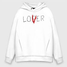 Мужское худи Oversize хлопок с принтом Lover , френч-терри — 70% хлопок, 30% полиэстер. Мягкий теплый начес внутри —100% хлопок | боковые карманы, эластичные манжеты и нижняя кромка, капюшон на магнитной кнопке | clown | derry | it 2 | it: chapter two | loser | lover | pennywise | stephen king | warner brothers | ворнер бразерс | дерри | клоун | оно 2 | пеннивайз | стивен кинг