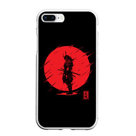 Чехол для iPhone 7Plus/8 Plus матовый с принтом Samurai , Силикон | Область печати: задняя сторона чехла, без боковых панелей | ahegao | anime | blood | japan | samurai | senpai | warior | аниме | ахегао | воин | катана | кровавая | кровавый | кровь | луна | самураи | самурай | семпай | сенпай | солнце | япония