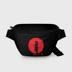 Поясная сумка 3D с принтом Samurai , 100% полиэстер | плотная ткань, ремень с регулируемой длиной, внутри несколько карманов для мелочей, основное отделение и карман с обратной стороны сумки застегиваются на молнию | ahegao | anime | blood | japan | samurai | senpai | warior | аниме | ахегао | воин | катана | кровавая | кровавый | кровь | луна | самураи | самурай | семпай | сенпай | солнце | япония