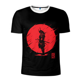 Мужская футболка 3D спортивная с принтом Samurai , 100% полиэстер с улучшенными характеристиками | приталенный силуэт, круглая горловина, широкие плечи, сужается к линии бедра | ahegao | anime | blood | japan | samurai | senpai | warior | аниме | ахегао | воин | катана | кровавая | кровавый | кровь | луна | самураи | самурай | семпай | сенпай | солнце | япония