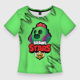 Женская футболка 3D Slim с принтом Brawl Stars ,  |  | brawl | brawl stars | crow | leon | stars | бравл | бравл старс | браво старс | игра | компьютерная | кров | леон | онлайн | старс