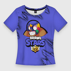 Женская футболка 3D Slim с принтом Brawl Stars ,  |  | brawl | brawl stars | crow | leon | stars | бравл | бравл старс | браво старс | игра | компьютерная | кров | леон | онлайн | старс