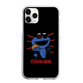 Чехол для iPhone 11 Pro Max матовый с принтом Come with me if you want , Силикон |  | cookie | cookiemonster | delicious | eat | monster | yummy | еда | коржик | куки | кукимонстр | монстр | печенье | сладости | улица | улицасезам
