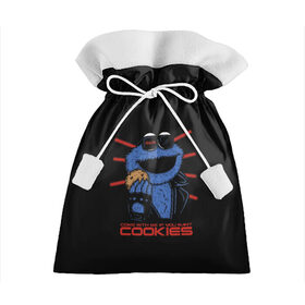Подарочный 3D мешок с принтом Come with me if you want , 100% полиэстер | Размер: 29*39 см | Тематика изображения на принте: cookie | cookiemonster | delicious | eat | monster | yummy | еда | коржик | куки | кукимонстр | монстр | печенье | сладости | улица | улицасезам