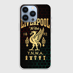 Чехол для iPhone 13 Pro с принтом Ливерпуль ,  |  | Тематика изображения на принте: liverpool | liverpool fc | ynwa | you never walk alone | ливерпуль | фан ливерпуля | фанатская | футбол | футболист | футбольный клуб | энфильд