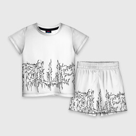 Детский костюм с шортами 3D с принтом Billie Eilish ,  |  | billie | eilish | graffiti | айлиш | беляш | беляшик | билли | инди поп | поп | электропоп | эмо поп