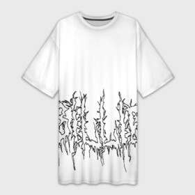 Платье-футболка 3D с принтом Billie Eilish ,  |  | billie | eilish | graffiti | айлиш | беляш | беляшик | билли | инди поп | поп | электропоп | эмо поп