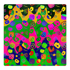 Магнитный плакат 3Х3 с принтом Instagram , Полимерный материал с магнитным слоем | 9 деталей размером 9*9 см | application | instagram | инстаграм | приложение