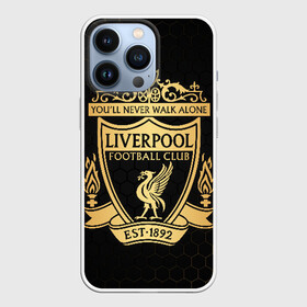 Чехол для iPhone 13 Pro с принтом Ливерпуль ,  |  | Тематика изображения на принте: liverpool | liverpool fc | ynwa | you never walk alone | ливерпуль | фан ливерпуля | фанатская | футбол | футболист | футбольный клуб | энфильд