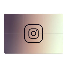 Магнитный плакат 3Х2 с принтом instagram(simple logo) , Полимерный материал с магнитным слоем | 6 деталей размером 9*9 см | instagram | logo | инстаграм | лого | мягкие цвета | приложение | простая картинка | фотоаппарат | черная картинка | черный | черный значок | черный цвет