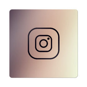 Магнит виниловый Квадрат с принтом instagram(simple logo) , полимерный материал с магнитным слоем | размер 9*9 см, закругленные углы | Тематика изображения на принте: instagram | logo | инстаграм | лого | мягкие цвета | приложение | простая картинка | фотоаппарат | черная картинка | черный | черный значок | черный цвет