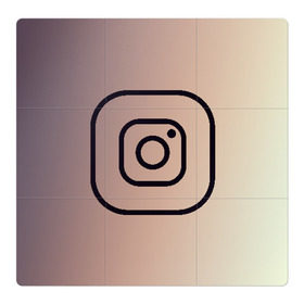 Магнитный плакат 3Х3 с принтом instagram(simple logo) , Полимерный материал с магнитным слоем | 9 деталей размером 9*9 см | Тематика изображения на принте: instagram | logo | инстаграм | лого | мягкие цвета | приложение | простая картинка | фотоаппарат | черная картинка | черный | черный значок | черный цвет