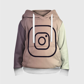 Детская толстовка 3D с принтом instagram(simple logo) , 100% полиэстер | двухслойный капюшон со шнурком для регулировки, мягкие манжеты на рукавах и по низу толстовки, спереди карман-кенгуру с мягким внутренним слоем | Тематика изображения на принте: instagram | logo | инстаграм | лого | мягкие цвета | приложение | простая картинка | фотоаппарат | черная картинка | черный | черный значок | черный цвет