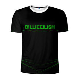 Мужская футболка 3D спортивная с принтом Billie Eilish. , 100% полиэстер с улучшенными характеристиками | приталенный силуэт, круглая горловина, широкие плечи, сужается к линии бедра | bili | billie eilish | били | билли айлиш | музыка