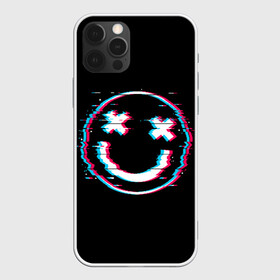 Чехол для iPhone 12 Pro с принтом Glitch Smile , силикон | область печати: задняя сторона чехла, без боковых панелей | art | glitch | smile | арт | глитч | глич | картинка | картинки | мода | прикольная | прикольные | смайл | смайли | смайлик | тренд | тренды