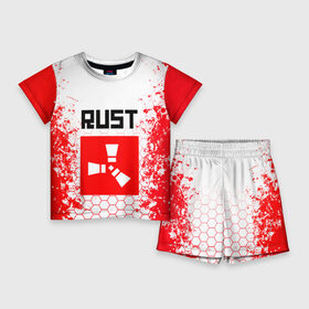 Детский костюм с шортами 3D с принтом RUST ,  |  | magic rust | rust | rust 2019 | раст | раст 2019. | раст легаси