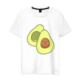 Мужская футболка хлопок с принтом Авокадо , 100% хлопок | прямой крой, круглый вырез горловины, длина до линии бедер, слегка спущенное плечо. | avocados | авокадо | веганский | вегетарианский | вегетарианское | еда | едой | еды | зеленое | зелёные | зеленый | фрукт | фруктами | фруктовое | фруктовый | фрукты