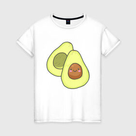 Женская футболка хлопок с принтом Авокадо , 100% хлопок | прямой крой, круглый вырез горловины, длина до линии бедер, слегка спущенное плечо | avocados | авокадо | веганский | вегетарианский | вегетарианское | еда | едой | еды | зеленое | зелёные | зеленый | фрукт | фруктами | фруктовое | фруктовый | фрукты